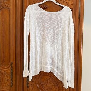 Women’s DYI, twist back long sleeve light sweater, size L, athleisure top